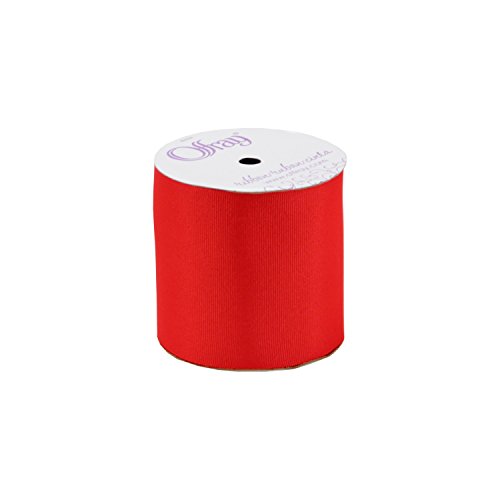 image for Offray Berwick, 3-Inch by 9-Feet, Red Grosgrain Fabric Ribbon