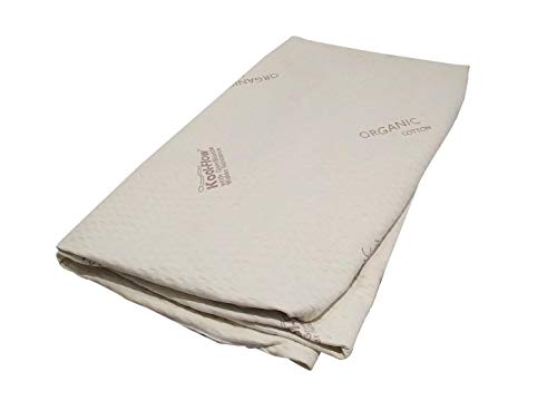Snuggle-Pedic Memory Foam Mattress Protector - Organic Cotton with Eco-Friendly Greenshield Water Resistance - Kool-Flow Breathable Stretch Fabric - All USA Made - Best for Plush Beds - Queen