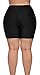 SOCIALA Womens Plus Size Bathing Shorts Tummy Control Swim Shorts Black Swim Bottoms Boardshorts 2X