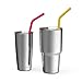 OTBBA Reusable Silicone Drinking Straws for 30 oz Tumbler, 6 BIG Reusable Smoothies Straws for Yeti/Rtic/Ozark Tumbler + 3 Long Brushes + 2 Stainless Steel Straws + 1 Storage Pouch