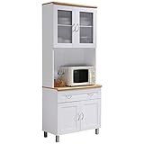 Pemberly Row Tall 32" Wide China Kitchen Cabinet