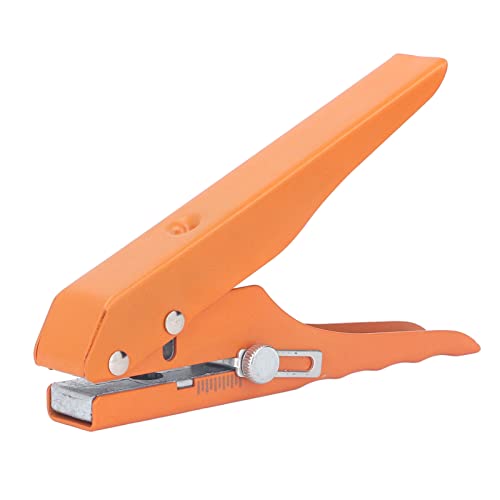 Single Hole Punch, 10mm Hole Puncher, Adjustable Handheld Hole Punch Tool Paper Hole Punch with Scale for Cards, Cardboard, Paper, PVC, Crafts, for Home Office, Effort Saving