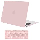 MOSISO MacBook Air 13 inch Case 2019 2018 Release A1932 with Retina Display, Plastic Hard Shell Case & Keyboard Cover Skin Only Compatible with MacBook Air 13 with Touch ID, Rose Quartz