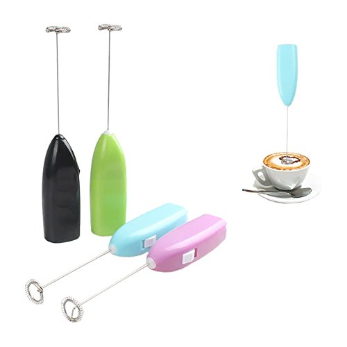 4pcs Electric Mini Kitchen Stirrer Milk Frother Coffee Egg Milk Shake Mixer Stainless Steel Battery Operated Coffee Stirrer for Foamer