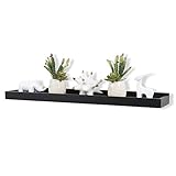 WALLNITURE Modern Home Decor Floating Shelf Tray Storage Black 31.50 Inch