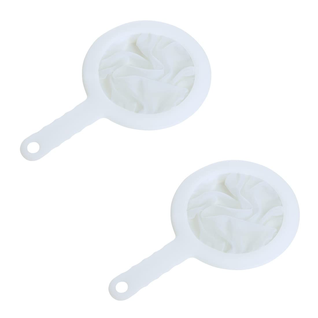 Hsthe Sea 2 pcs Household Sieve Fine Mesh Sieve Strainer 200 mesh and 400mesh Set Strainer Kitchen Funnel Suitable for Juice, Milk, Soy Milk, Coffee, Wine, Tea, Soup