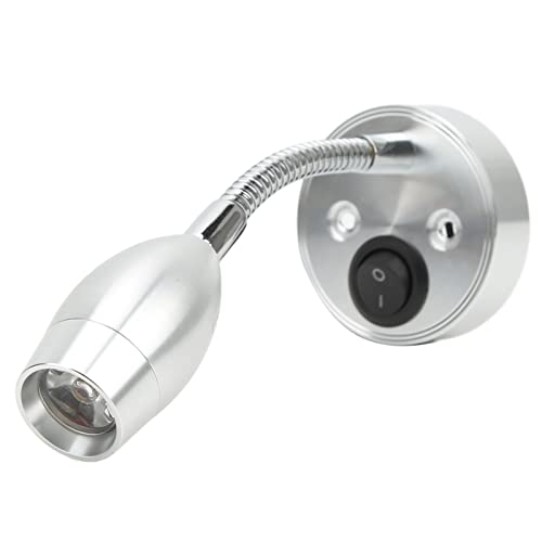 Bedside lamp, titanium aluminum alloy RV LED reading light, easy