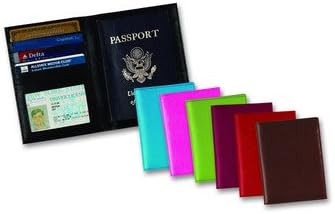 Budd Leather Lizard Print Calf Passport Case, Large, Red