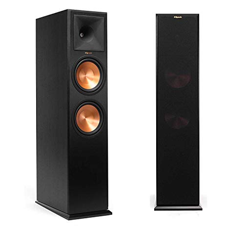 Klipsch RP-280FA Tower Speaker with Built-in Dolby Atmos Height Channel (Black Vinyl Pair)