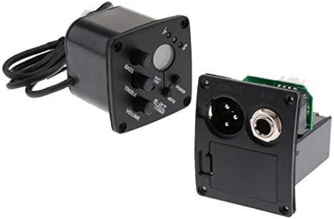 Baosity 2 Band EQ Equalizer System Acoustic Guitar Pre-Amp Piezo Pickup with Treble Bass Volume Control