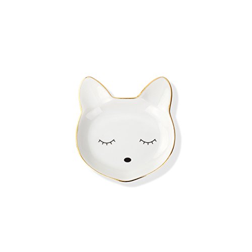 FRINGE STUDIO Cat Face Sculpted Head Ceramic Tray (705004) - Thumbnail 3