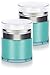 Teal Blue Airless Refillable Jar 1.7 oz / 50 ml (2 Pack)