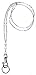Women's Simple White Breakaway Clasp Beaded Lanyard, for ID Badge Card Holder Teacher Cruise Keys Keychain
