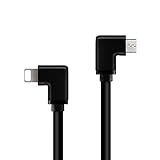 MeloAudio 90 Degreee Right Angle DAC AMP HiFi OTG Cable to Micro USB Compatible with iOS Devices，PHA-1, PHA-2, PHA-3, Chord Electronics Mojo, Hugo 6 Inch