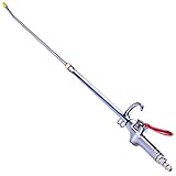 High Volume Powerful Industrial Air Blow Gun with 14-21 Inch Extensible Stainless Steel Air Flow Nozzle,Pneumatic Air Compressor Accessories Tool Dust Air Blower Gun-Extended to 26 Inch Total Size
