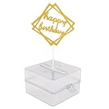 One76 Funny Cake ATM Money Box Money Pulling Cake Making Mold Food Contact Safe, includes 20 Plastic Bag and Happy Birthday Topper Surprise Gift (White)