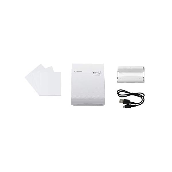 Canon SELPHY SQUARE QX10 Mini Fotodrucker mobil tragbar unterwegs (quadratischer Druck 6,8 x 6,8cm mit Kleberückseite, eingebauter Akku, WLAN, Canon App, Thermosublimation) weiß [+ 3er Druck-Set] – Bild 5