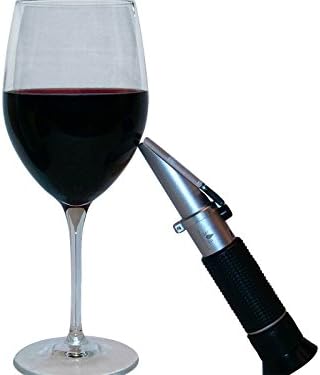 Refractometer For Brix 0 - 32% - Beer &amp; Wine Home Brewing by Singerbrand With Automatic Temperature Compensation, Replaces Hydrometer for Superior Accuracy Within 0.2%, Create Your Favorite Alcohol
