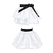 E-TING Santa Couture Clothing for elf (White Skirt with Black Ribbon)