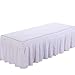 Massage Table Skirt Sheet, No-pilling Anti-shrink Reusable Spa table sheet By O’Fivest (white)