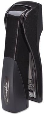 Optima Grip Compact Stapler, Half Strip, 25-Sheet Capacity, Graphite (8 Pack)