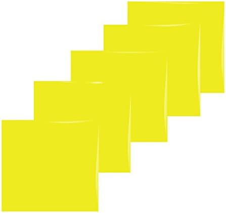 Fame Crafts Heat Transfer Vinyl, Transfer Sheets Iron On HTV Vinyl for Silhouette Cameo, Cricut, 12x10 - Inches,Pack of 5 … (Neon Yellow)
