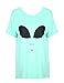 Haoduoyi Womens Cute Tie Dye Alien Print Hipster Indie Swag T-Shirts