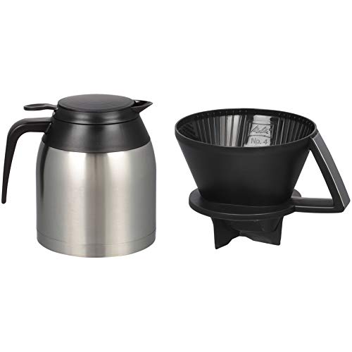 Melitta PourOver Coffee Brewer & Stainless Steel Carafe Set with