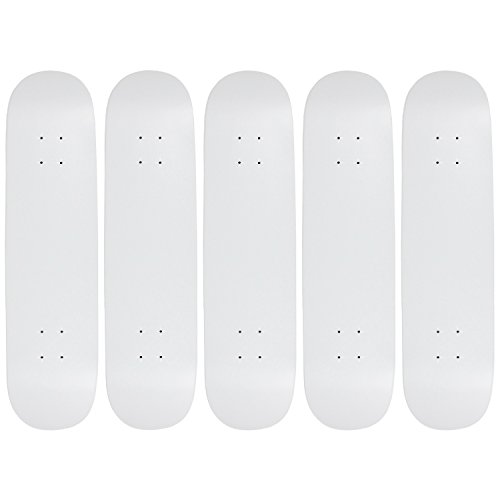 Moose 8.0" Blank Skateboard Deck Dipped White 7-Ply Canadian