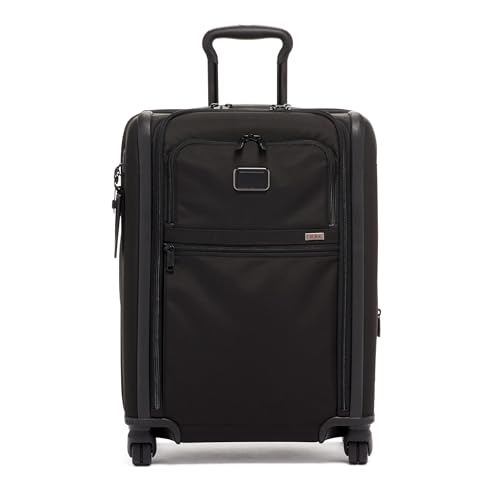TUMI - Alpha Continental Dual Access 4-Wheeled Carry-On Luggage - Rolling Suitcase for Men and Women - Luggage Carry-On with 4 Spinner Wheels - Rolling Luggage with Security Zippers - Black