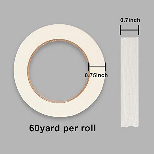 image for KIMCOME White Masking Tape  3 Pack, General Purpose Beige Painter's Ta