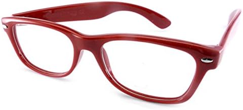 Varifocal Large Wayfarer Progressive Multifocal Reading Glasses (+2.50, Red)
