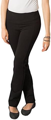 Betabrand Women's Travel Yoga Pants (Straight-Leg) XL Black