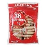 Bazic Penny Coin Wrappers, 36 Per Pack, Sold as 4 Pack, 144 Count Total