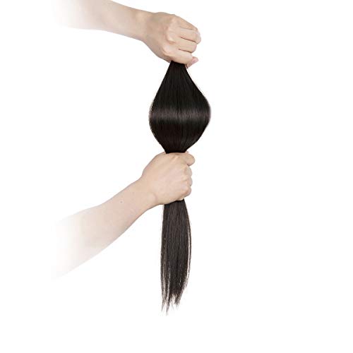 20" Remy Clip in on Hair Extensions Remy Human Hair Standard Weft 20 Inch 70g 7 Pcs 15 Clips Soft Silky Straight Hair for Women(Dark brown)