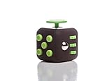 PlayLearn Resources Fidget Toys Cube for Fidgeters Stress Relief Anxiety Attention Desk Toy for Adult and Children Black/Green