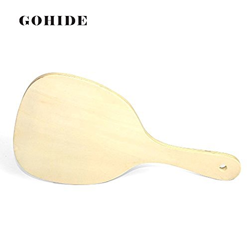 image for Gohide 1pcs European Style Handmade Wooden Handle Mirror Wood Frame Po