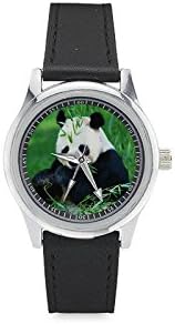 Kids/Children Gifts Presents Cute Panda Eating Bamboo Kid's Leather Strap Watch