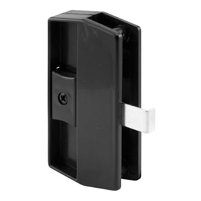 Prime-Line Products A 180 Sliding Screen Door Latch and Pull, Snap-In, Black, Academy