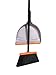 BirdRock Home Broom and Dustpan Set - Orange and Grey Durable Set - Indoor or Outdoor - Sweep Combo Great for Kitchen, Home, Garage and Office - Clip On