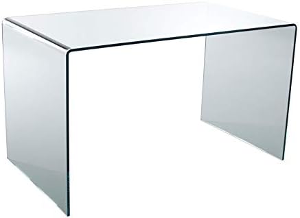 Qriosa Stile Italiano Mod Curved Glass Desk Office Desk Amazon Co Uk Kitchen Home