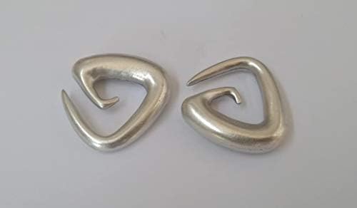 Pesos de oreja de pareja plateados plata para lóbulos estirados ...