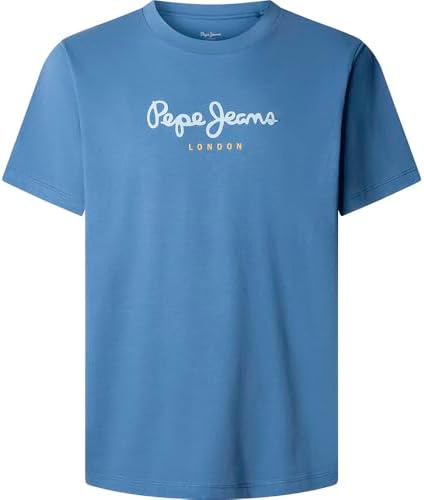 Eggo N Camiseta, Azul (Azul Marino Lavado), M para Hombre
