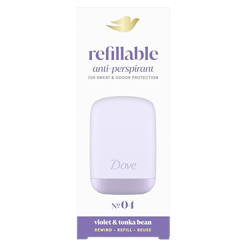 Dove No. 4 Violet & Tonka Bean Anti-Perspirant Starter Kit women's antiperspirant stick styled to last with 72h odour protection, with Dove's signature care, dermatologically tested, 1 x 35 ml refill