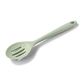 Zeal Silicone Non Scratch Slotted Spoon - 11 Inch / 28cm (Sage Green)