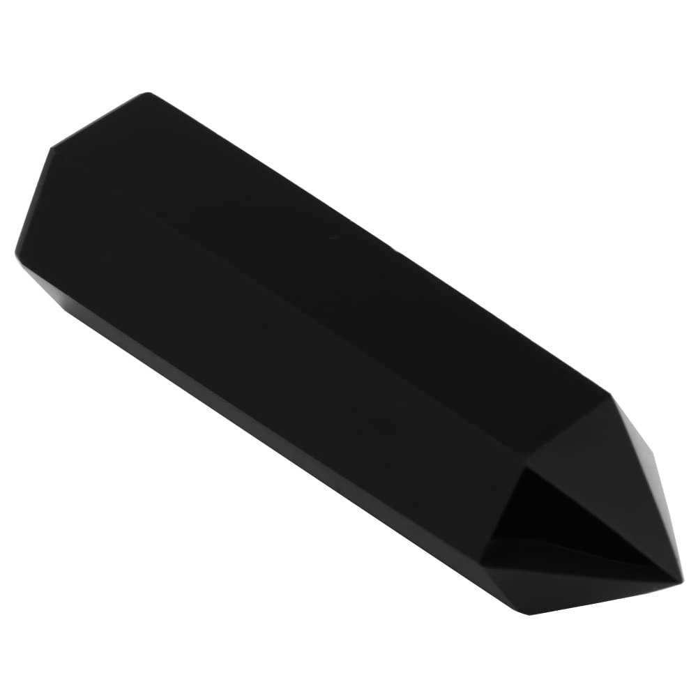 Stone Wands for Healing, Black Obsidian Crystal Stone Healing Crystal Stone Raw Crystals Jet Black Obsidian Crystal Wand Pointed Natural Black Obsidian for Chakra Reiki Healing and Energy Work