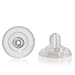 Universal EZback Earring Backs Soft Clear Silicone and 14k White Gold Large 1 Pair
