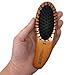 Spornette Carry On Wooden Handle Oval Cushion Mini Hair Brush #30-C Travel Size Brush Fits in Purse or Carry-On Bag for Quick Brush Outs, Detangling, Styling, Smoothing Thick, Normal & Thin Hair