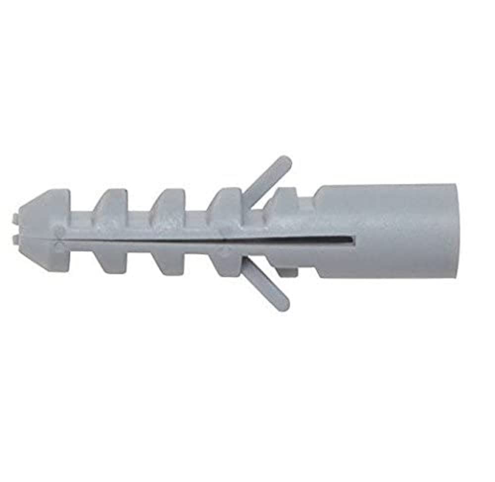 Merriway BH05548 (20 Pcs) Heavy Duty Rimless Nylon Hardwall Concrete Anchor Wallplug, Grey M8 x 40 - Pack of 20 Pieces
