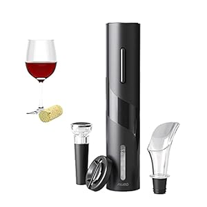 AIKARO Electric Wine Bottle Opener Automatic Electronic Corkscrew, Battery Operated (Set)